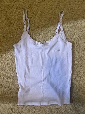 PINK Victoria's Secret Purple Flower Lace-Trim Camisole